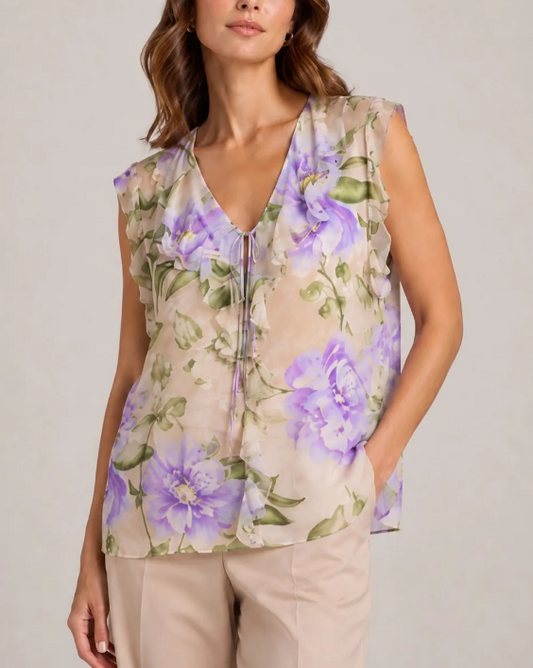 Top donna MARKUP fiorato crepe viscosa