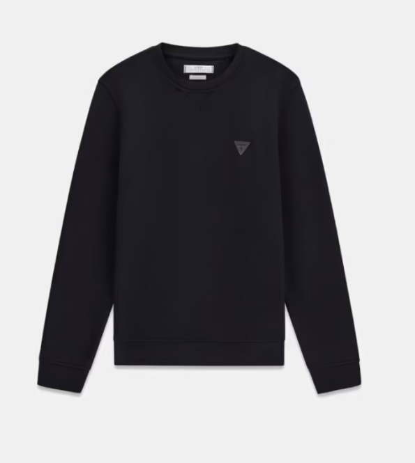 Felpa Guess uomo basic cotone girocollo