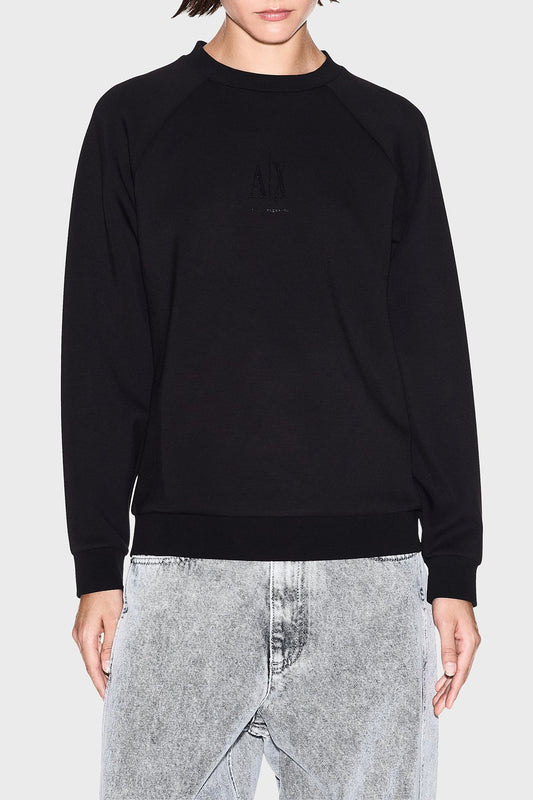 Felpa donna Armani Exchange A|X logo viscosa PE 2026
