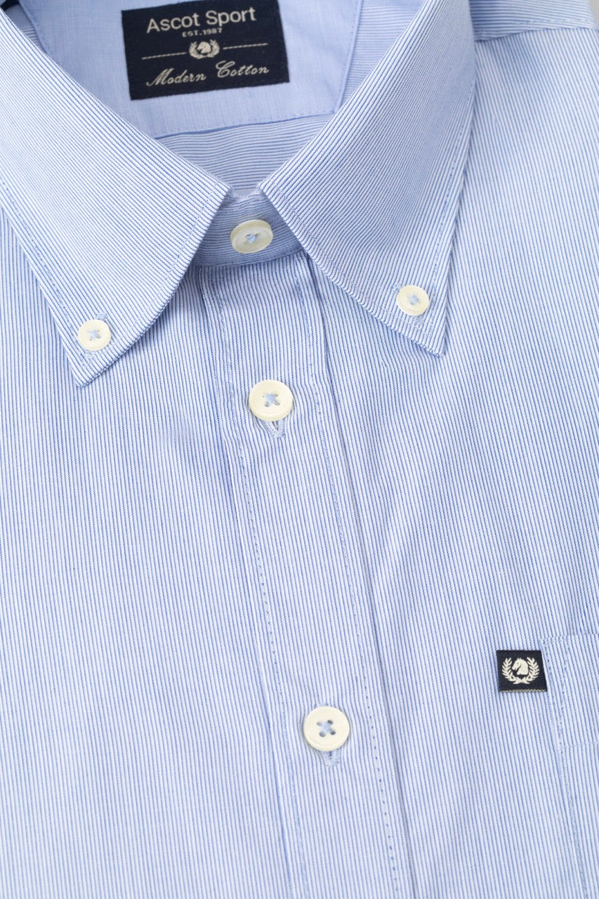 Camicia button down ASCOT uomo popeline cotone