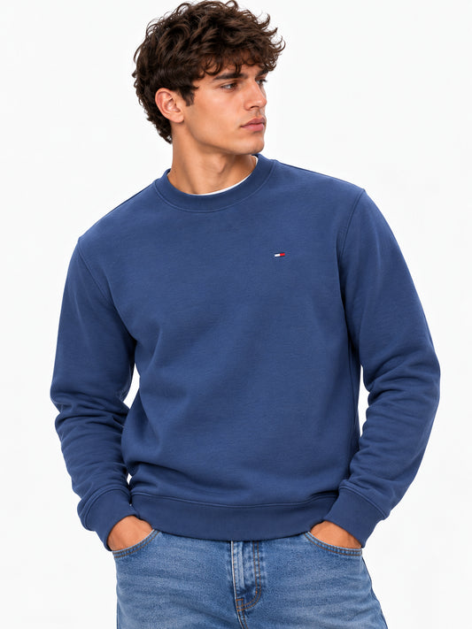 Felpa uomo Tommy Jeans girocollo logo bandiera