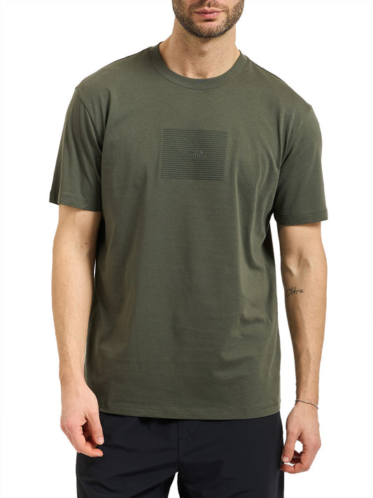 T-shirt A|X Uomo Regular Fit Logo centrale off white