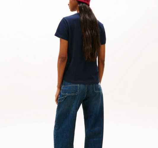 T-shirt Tommy Jeans donna essential regular puro cotone