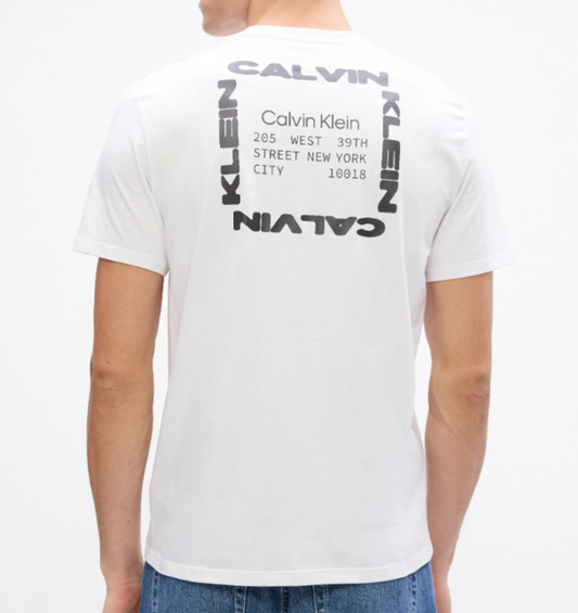 T-shirt Calvin Klein Jeans uomo in cotone jersey girocollo brillant white