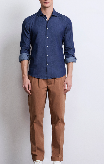 Camicia uomo MARKUP denim collo francese