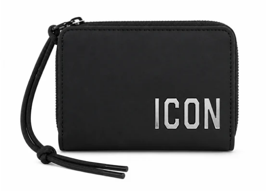 Portafoglio ICON uomo similpelle placchetta logo