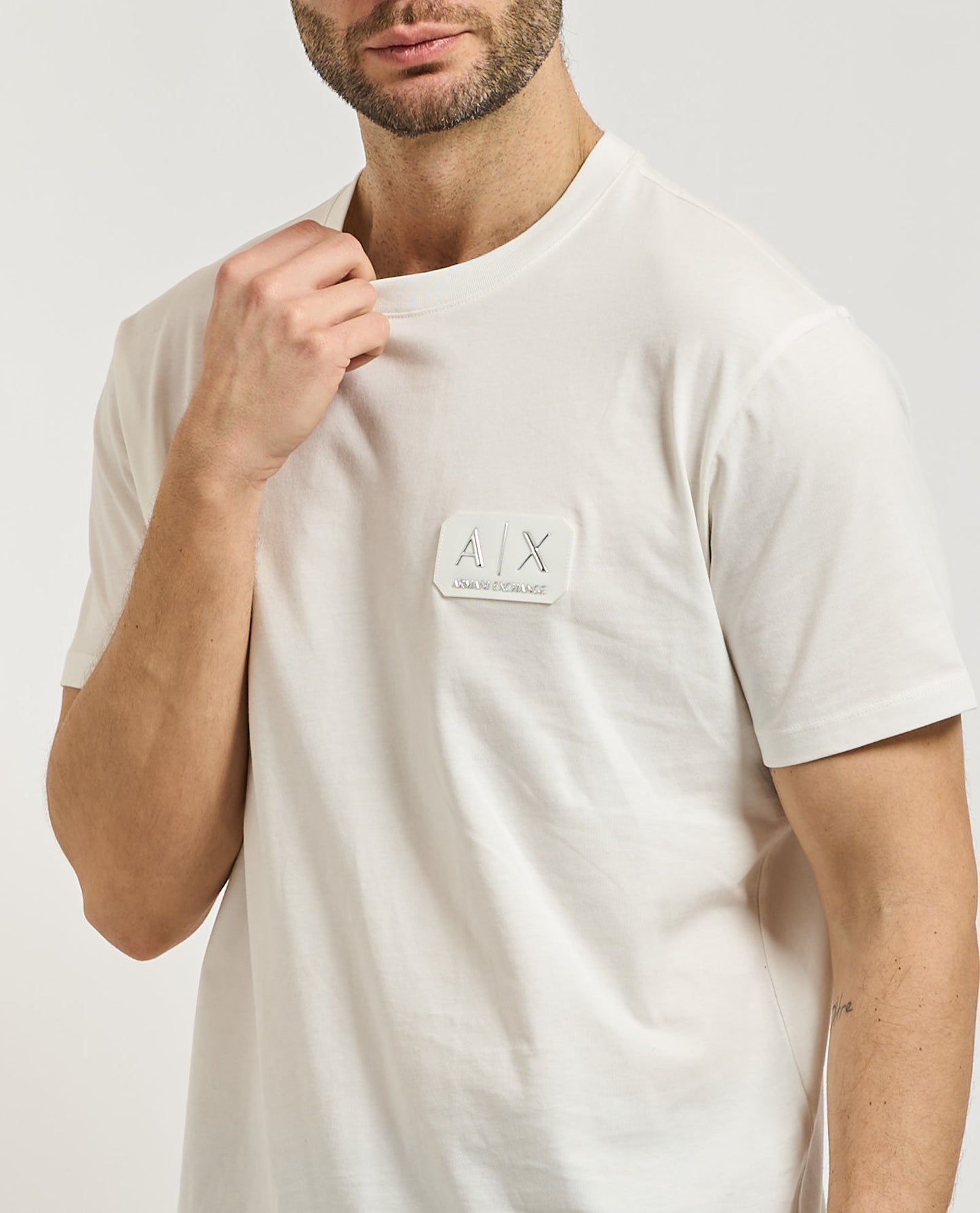 T-shirt A|X Armani Exchange uomo cotone jersey logo