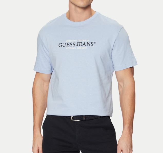 T-shirt Guess Jeans uomo cotone regular stampa