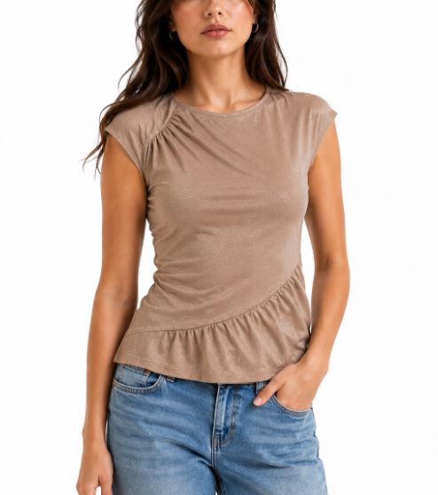 Blusa donna MARKUP arricci maglina lurex