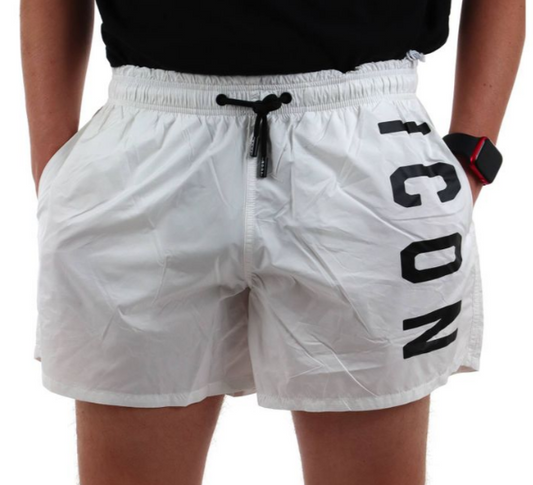 Costume mare ICON uomo boxer logo verticale poliestere