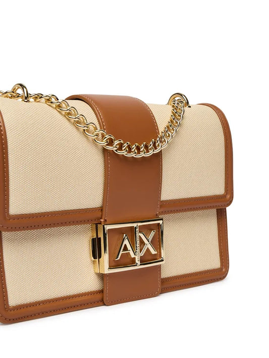 Borsa A|X Armani Exchange donna logo monogram metallo