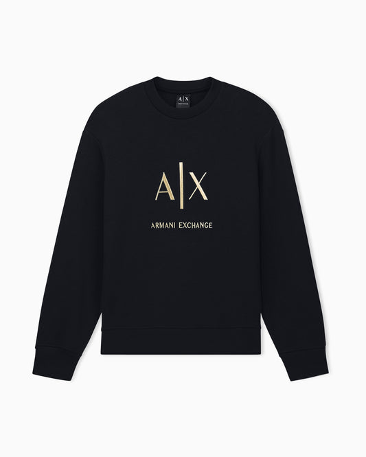 Felpa uomo Armani Exchange cotone logo AI 2026