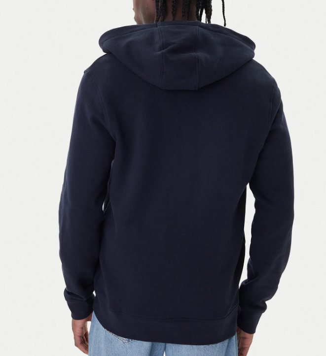 Felpa cappuccio Guess uomo zip cotone