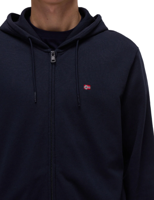 Felpa full zip cappuccio Napapijri Balis uomo