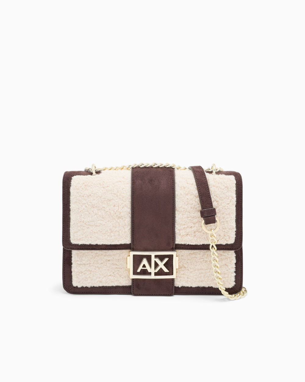 Borsa Armani Exchange donna similpelle stampa logo all over