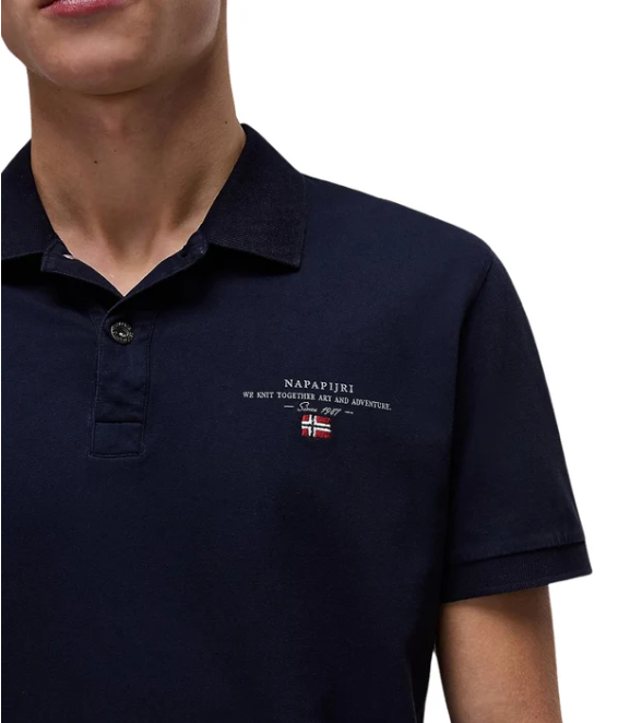 Polo Napapijri uomo Elbas jersey cotone manica corta