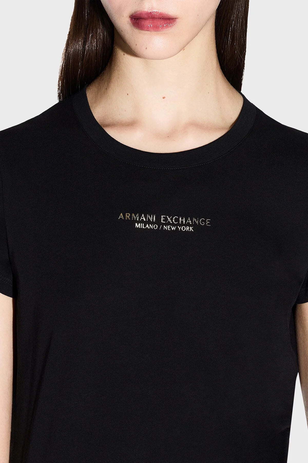 T-shirt donna manica corta Armani Exchange A|X cotone logo PE 2026