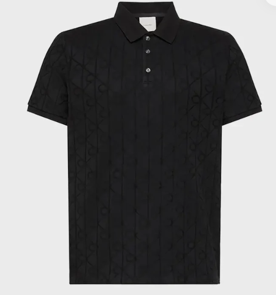 Polo uomomanica corta Calvin Klein cotone mercerizzato black