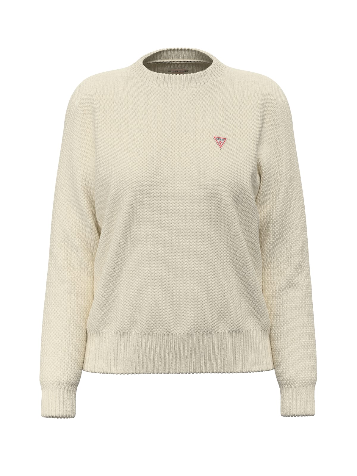Maglione girocollo Guess Jeans donna jacquard cotone