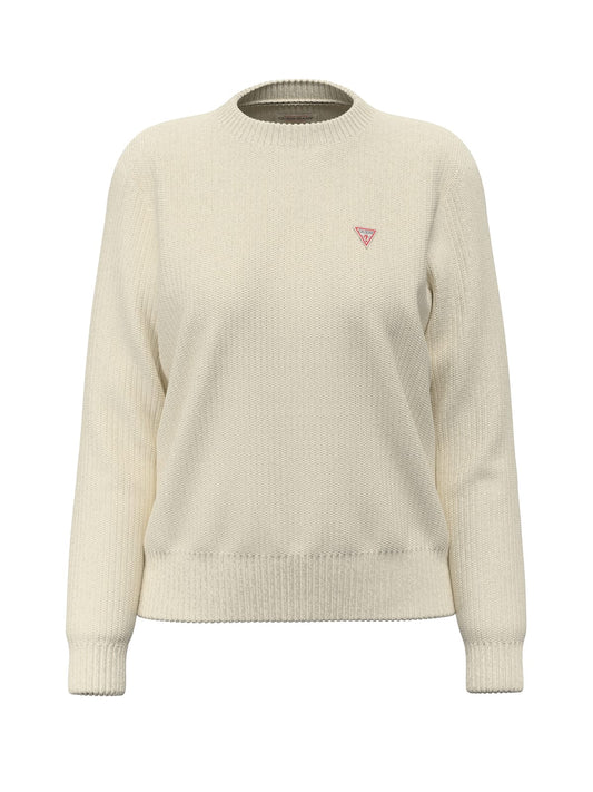 Maglione girocollo Guess Jeans donna jacquard cotone