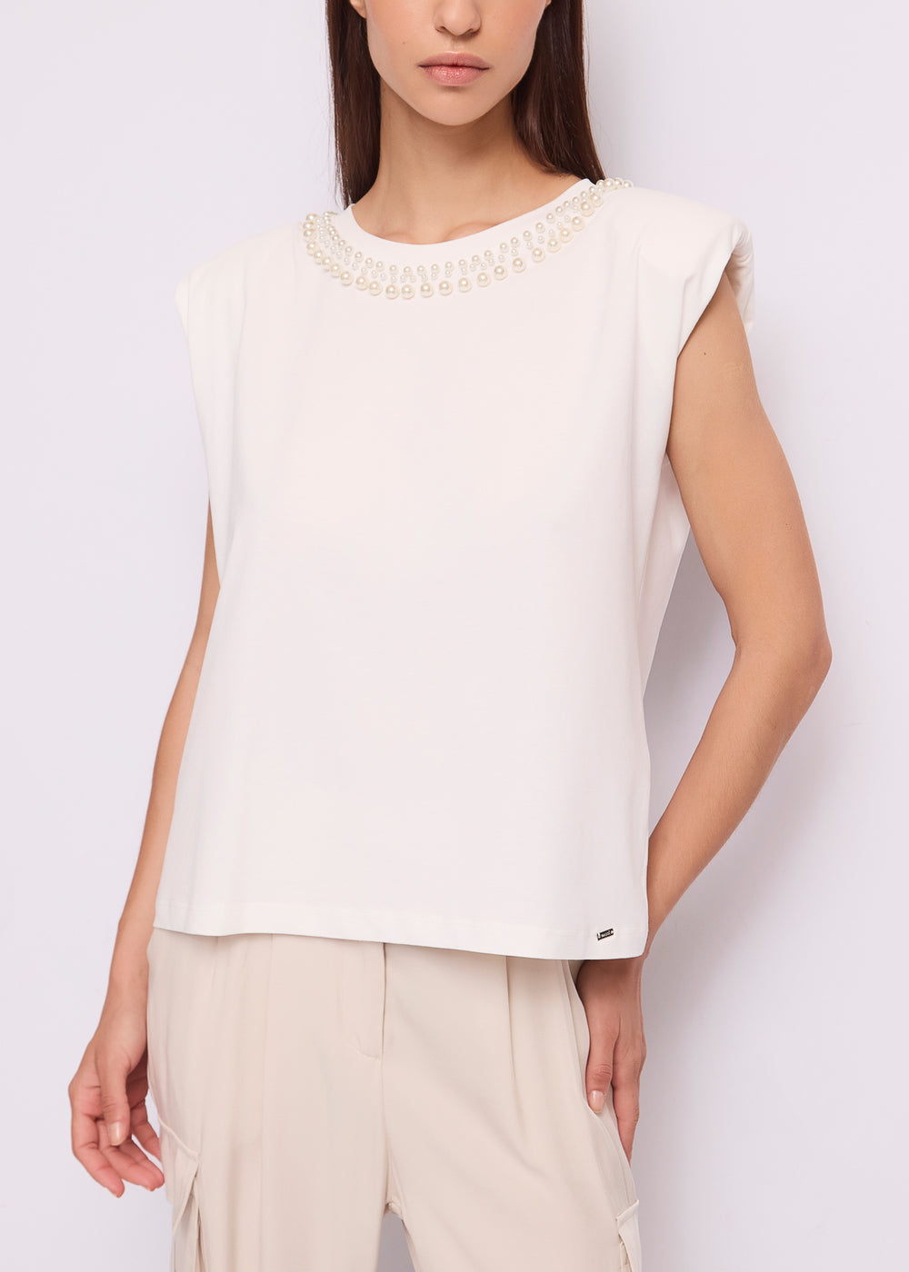 Canotta donna Gaudi' Jeans spalline larghe pe40