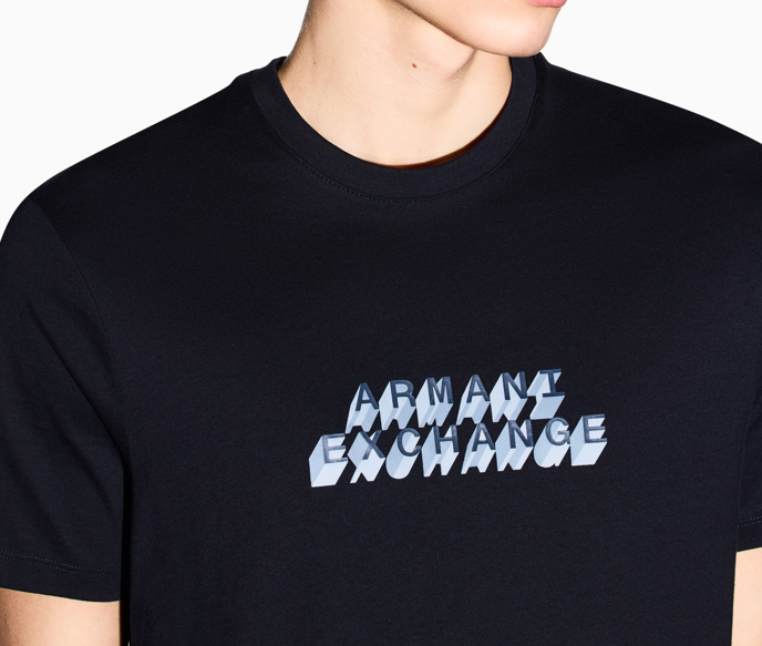 T-shirt Uomo A|X Regular Fit Logo 3d off white