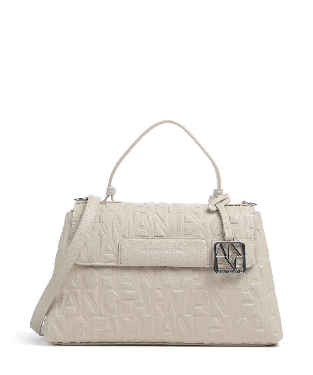 Borsa donna Armani Exchange poliestere logo allover