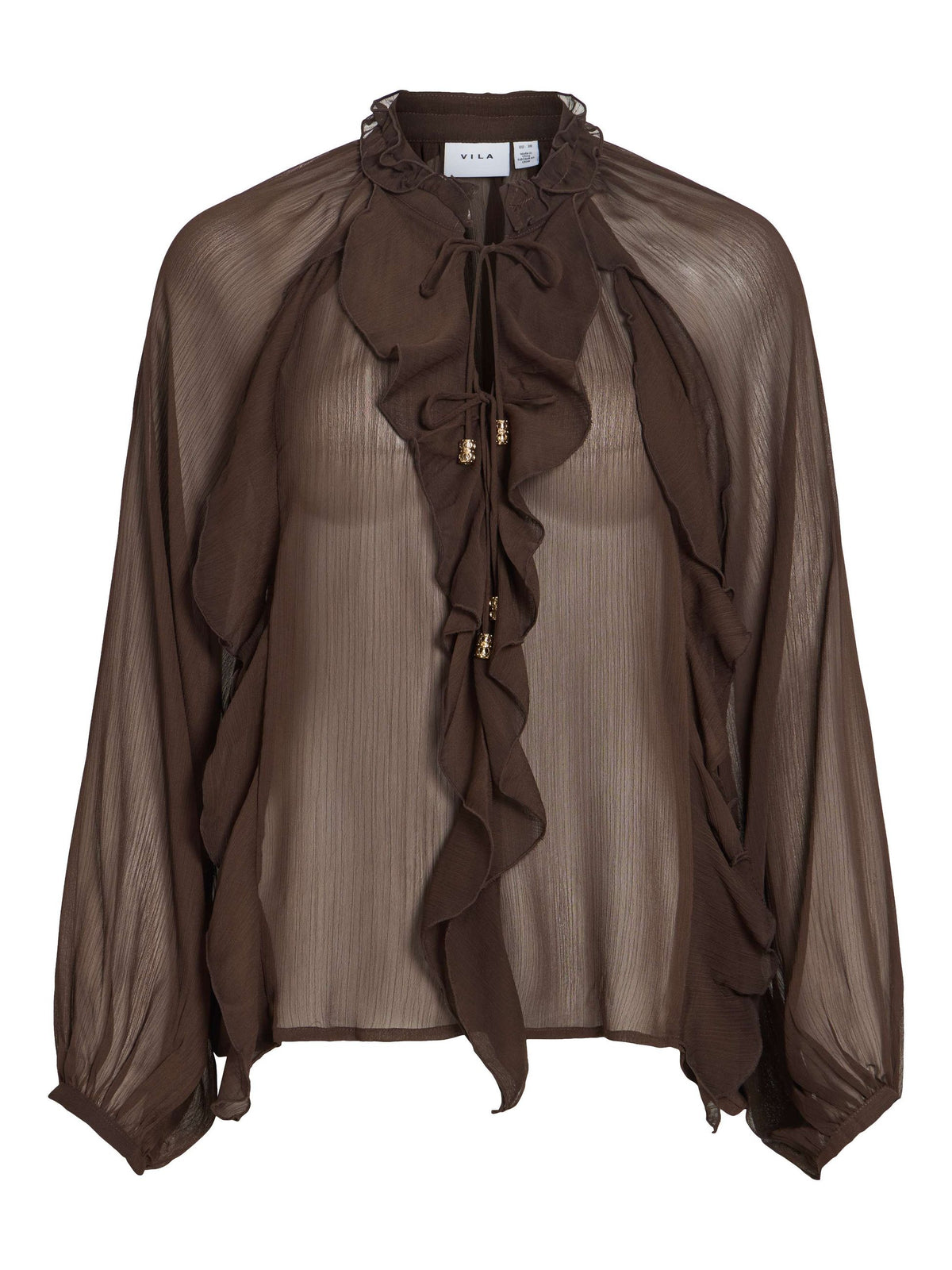 Blusa VILA donna scollo chiuso tessuto fluido