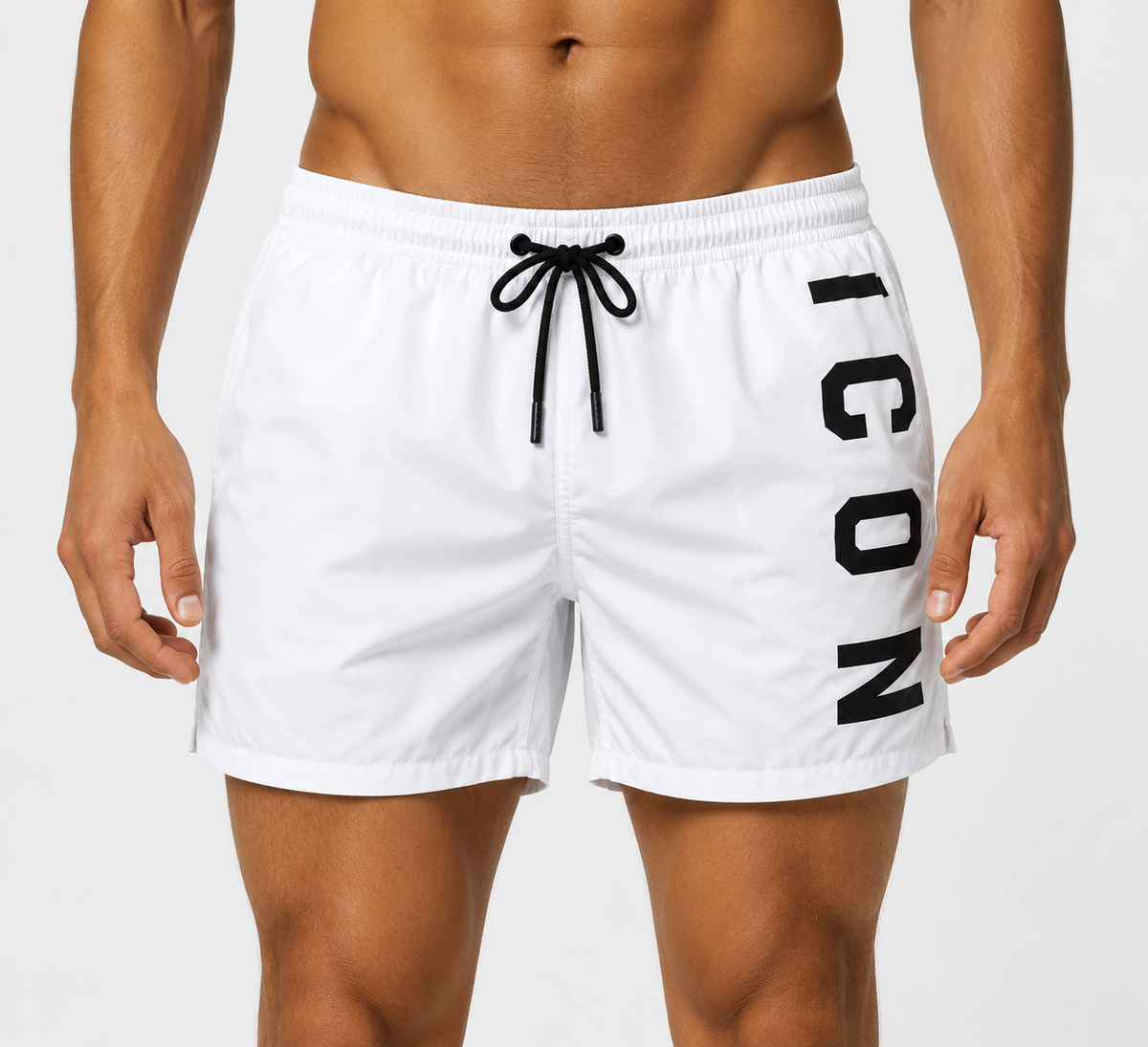 Costume mare ICON uomo boxer logo verticale poliestere