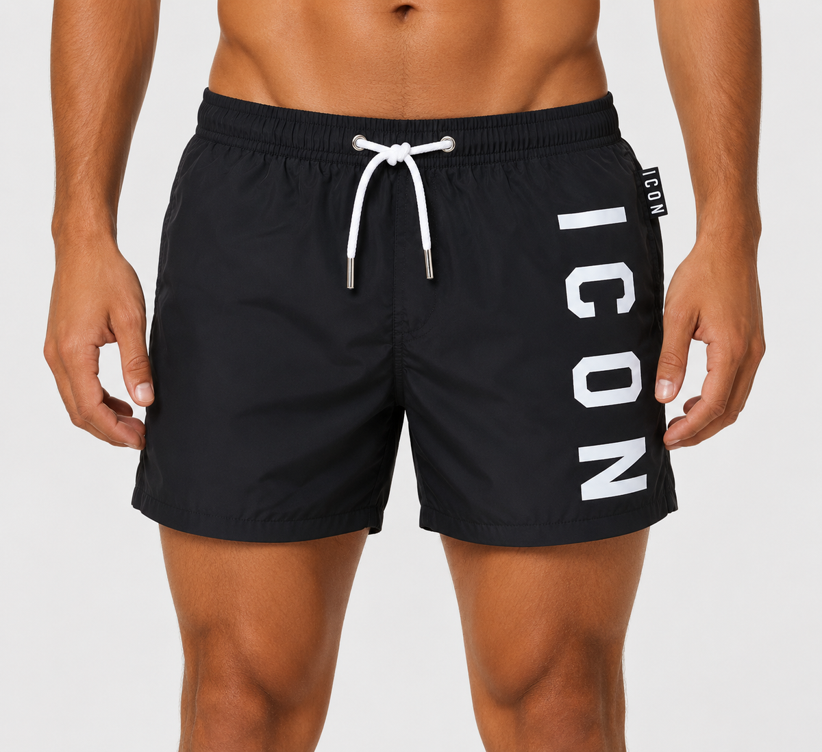 Costume mare ICON uomo boxer logo verticale poliestere