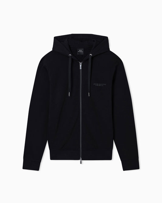 Felpa cappuccio zip A|X uomo cotone logo
