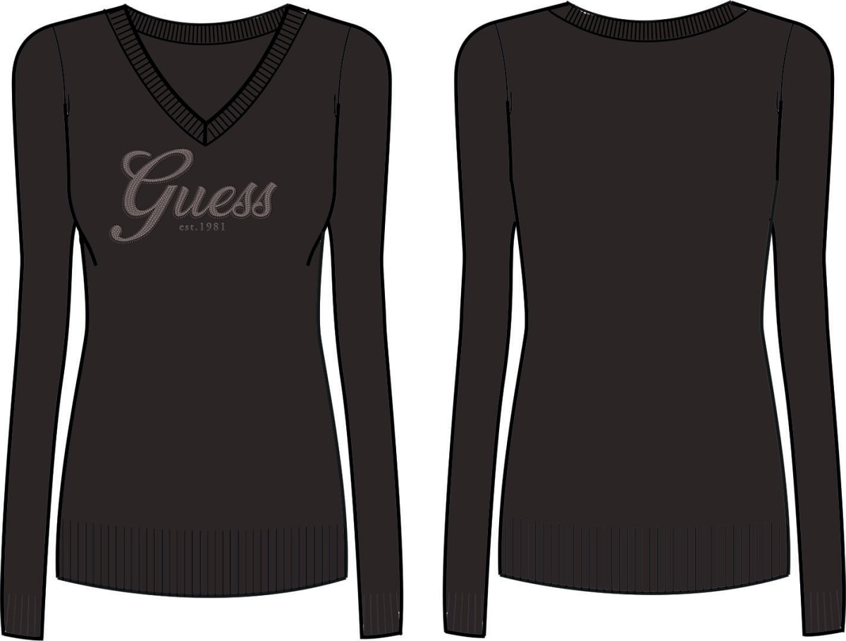 Maglione Guess donna Lena scollo V viscosa