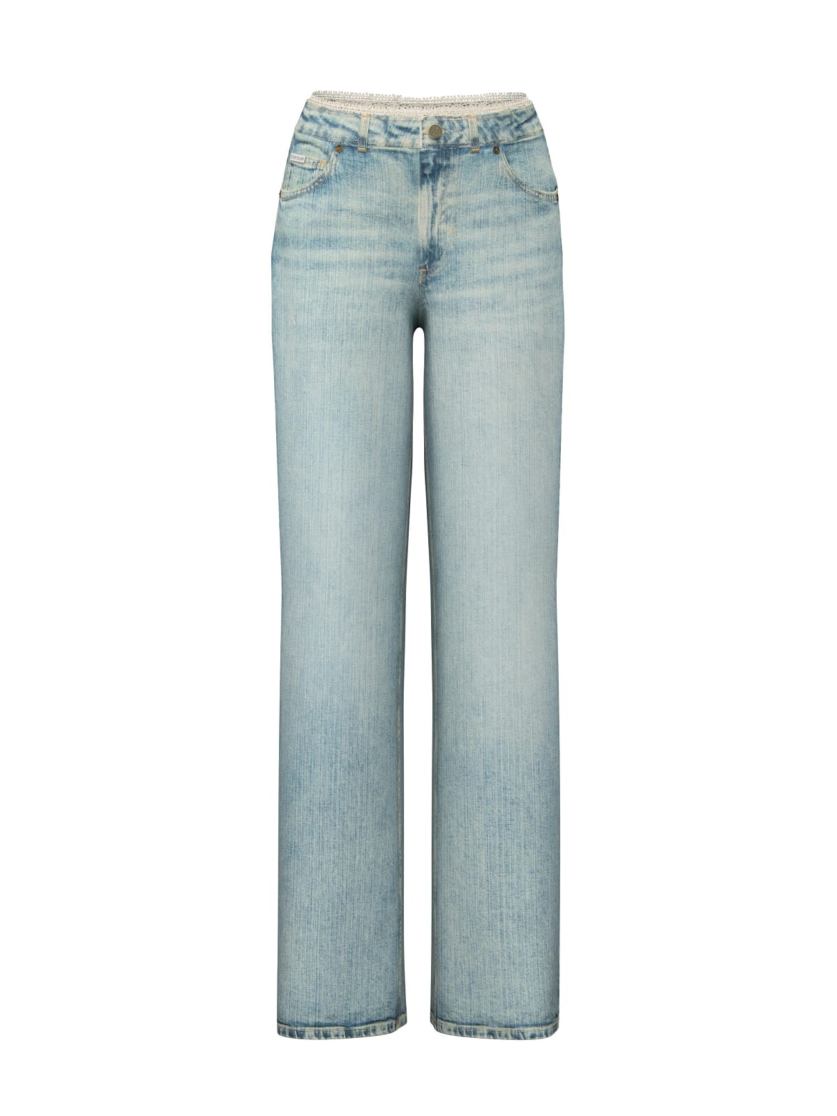 Jeans G11 wide leg tasche flap donna Guess