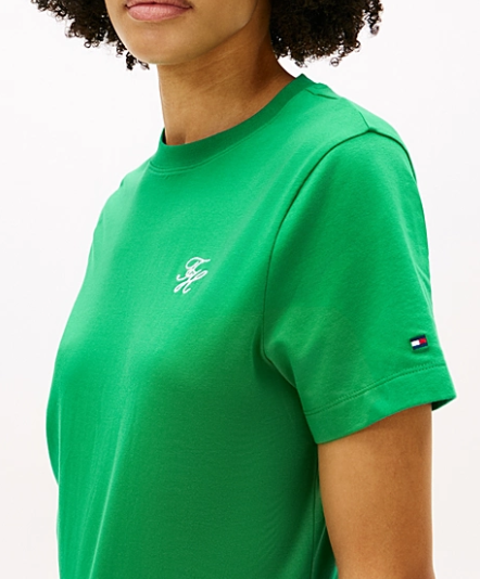 T-shirt donna Tommy Hilfiger Script regular cotone