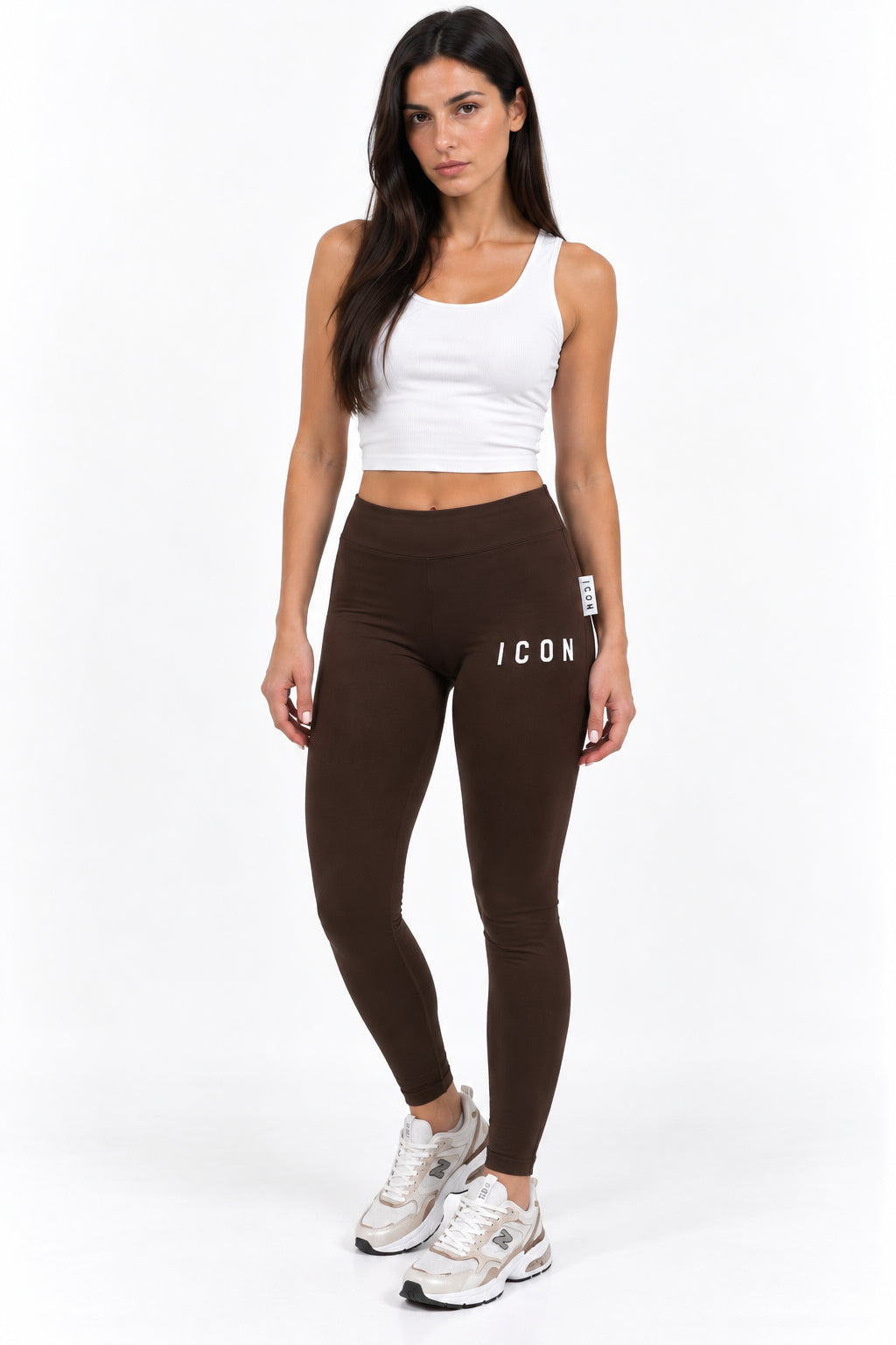 Leggings Icon donna cotone elasticizzato logo