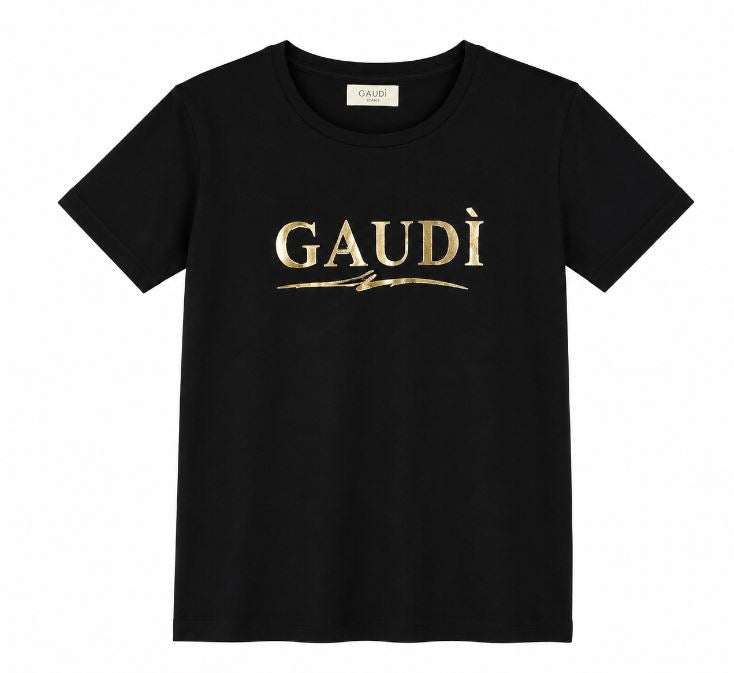 T-shirt donna Gaudi' jeanslogo centrale