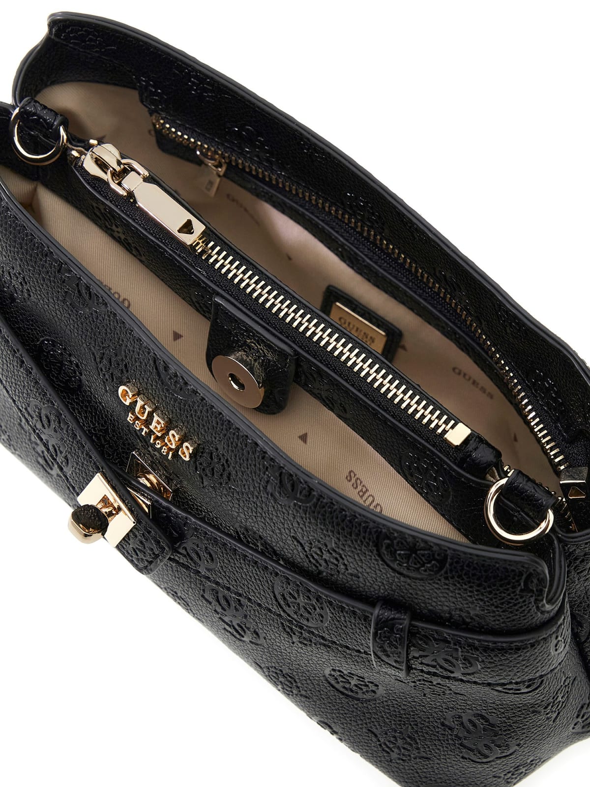 Borsa Guess donna Ella tracolla logo all-over
