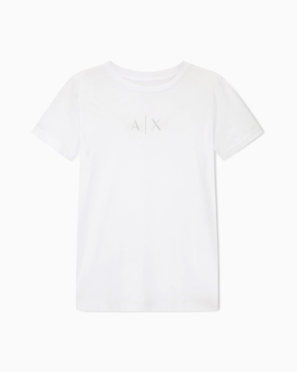 T-shirt Armani Exchange A|X donna cotone con strass