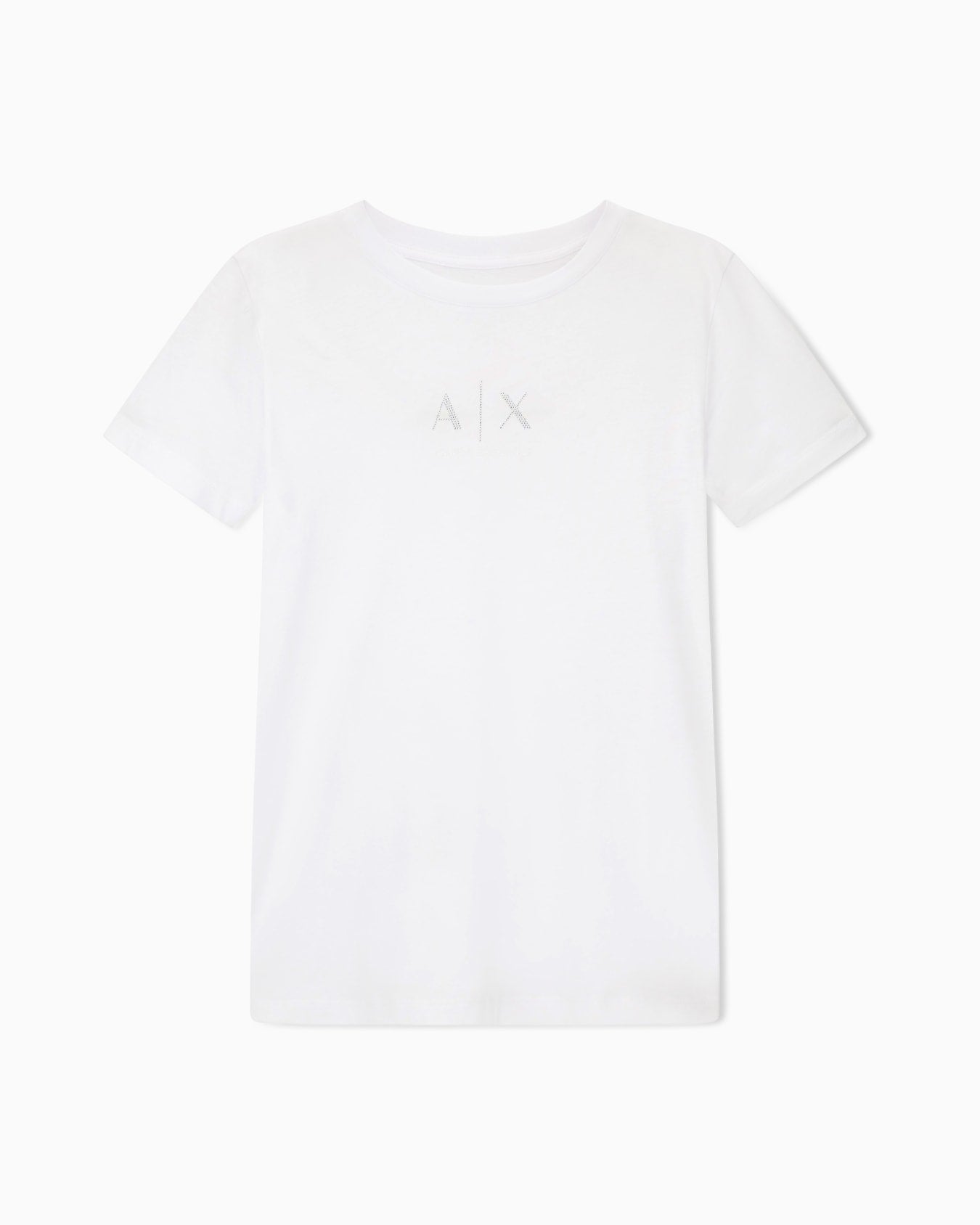T-shirt Armani Exchange A|X donna cotone con strass