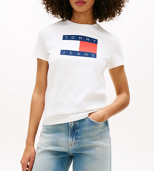 T-shirt Tommy Jeans donna regular scollo girocollo