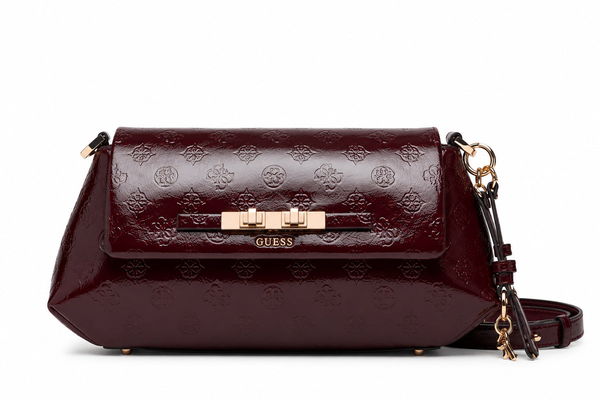Borsa tracolla Guess Carmella patta logo donna