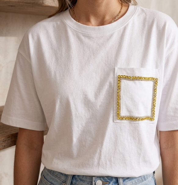 T-shirt donna MARKUP cotone con dettaglio taschino pe26