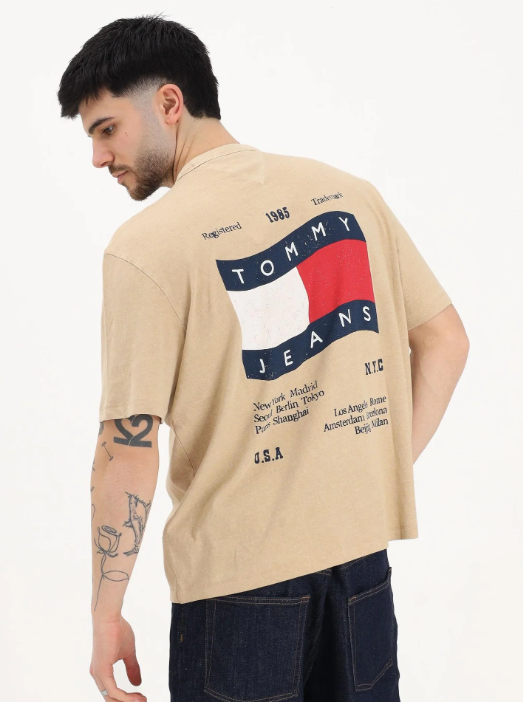 T-shirt Tommy Jeans uomo 90s Waving Flag PE 2026