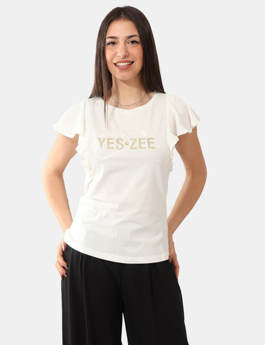 T-shirt Donna manica corta cotone YES-ZEE stretch PE 2026