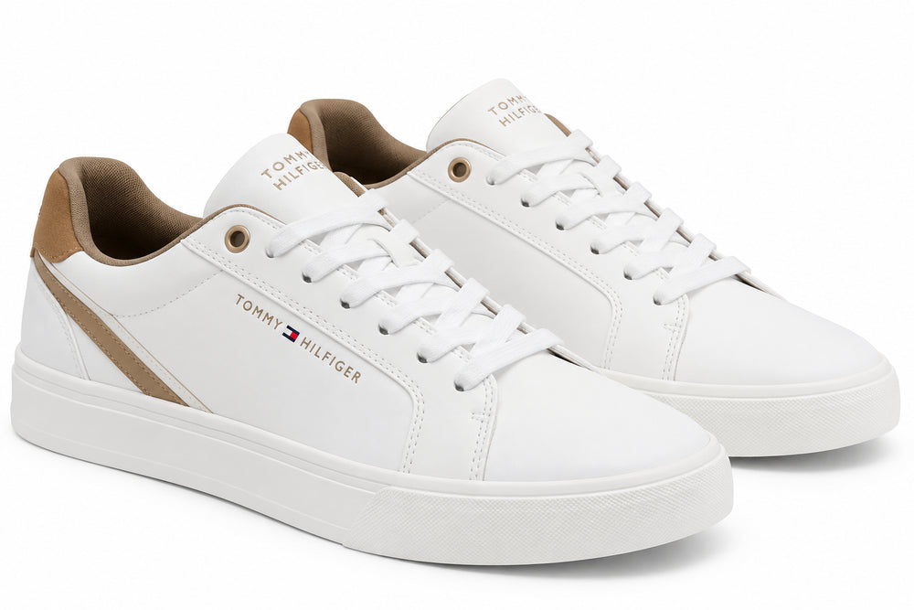 Sneakers court pelle Tommy Hilfiger uomo