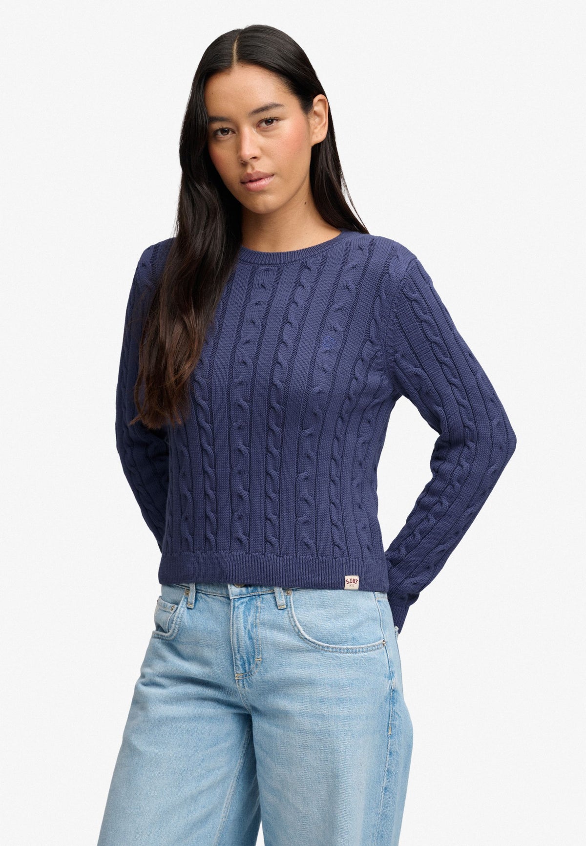 Maglione donna Superdry girocollo intreccio