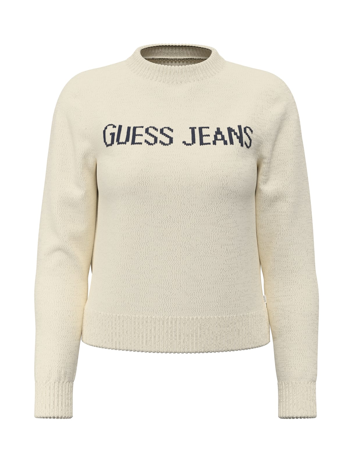 Maglione intarsia Guess Jeans donna girocollo cotone