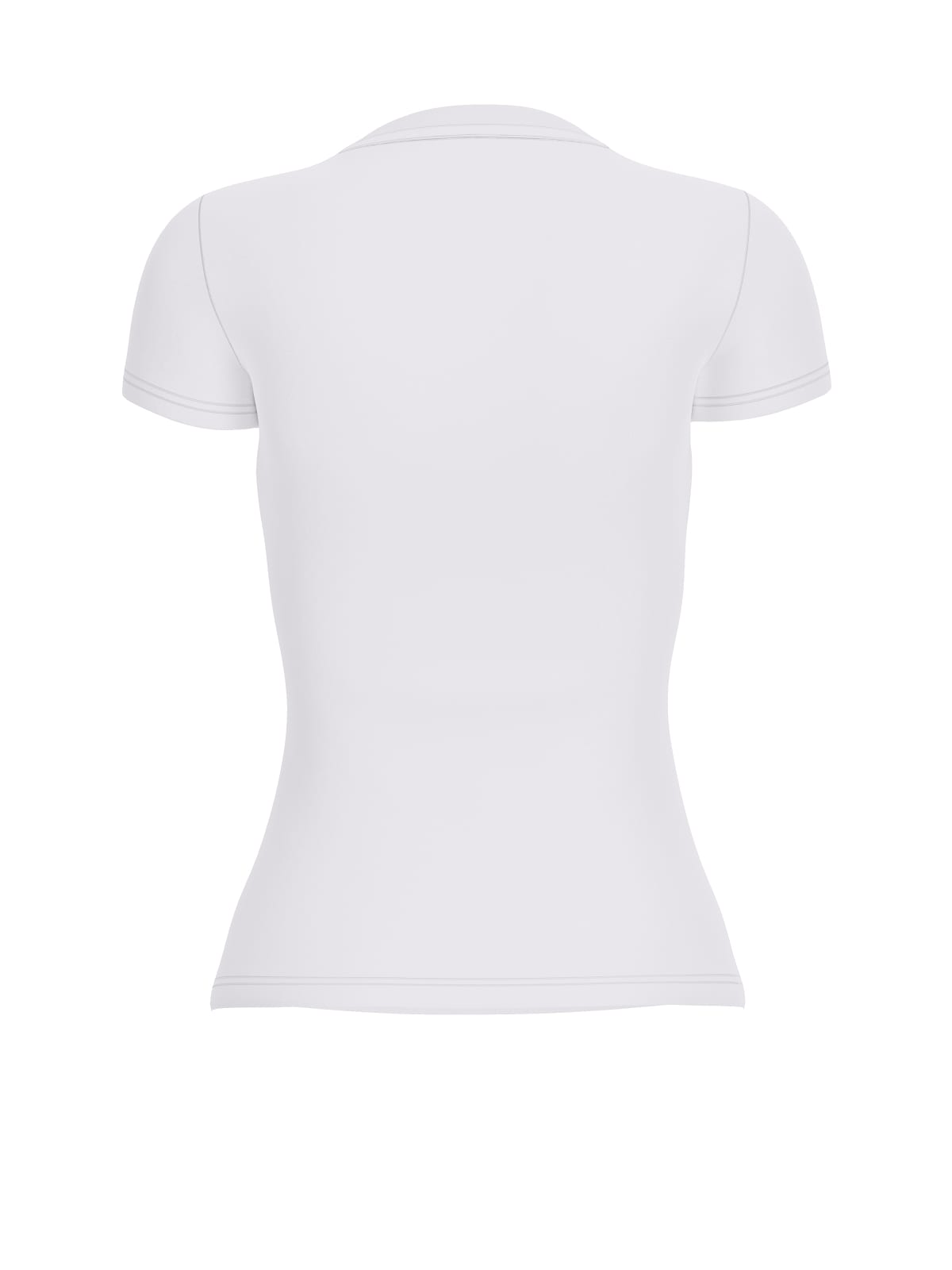 T-shirt Guess donna Flowers Triangle cotone