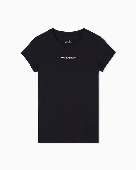 T-shirt donna manica corta Armani Exchange A|X cotone logo PE 2026
