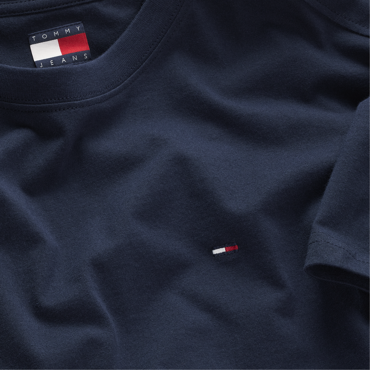 T-shirt Tommy Jeans uomo manica corta cotone flag